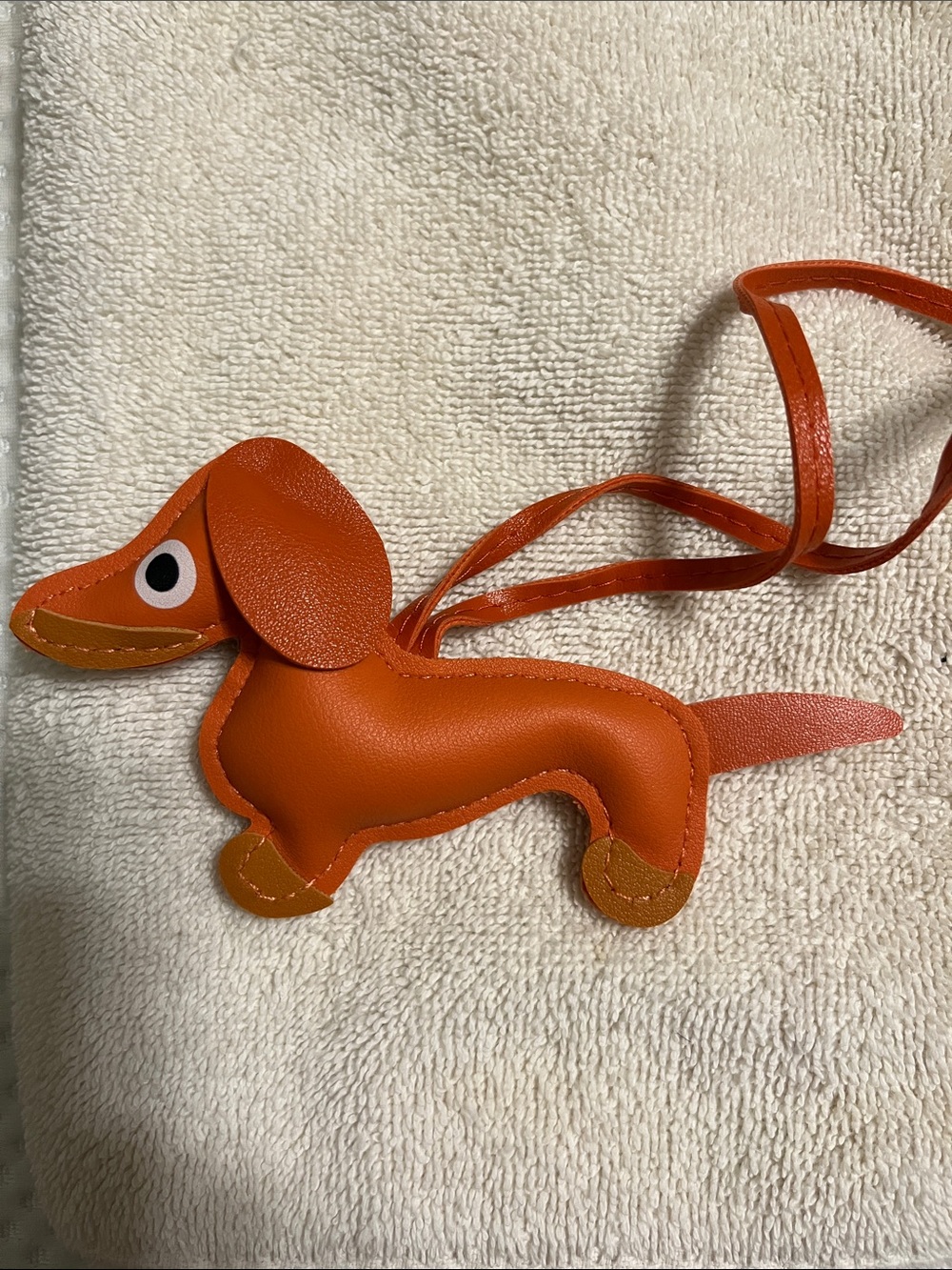 New Orange Tangerine Dog Dachshund Crossbody Charm Bag - Picture 6 of 6